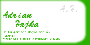 adrian hajka business card