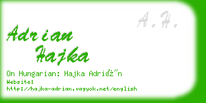adrian hajka business card
